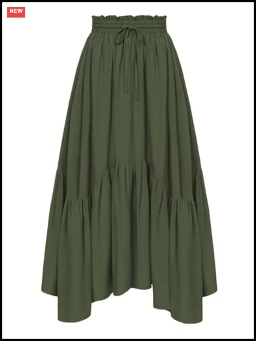 Flowy A-Line Maxi Skirt with Pockets Renaissance Boho